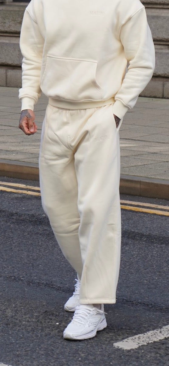 Classic Beige Joggers - 440GSM Heavyweight Cotton - Relaxed Fit