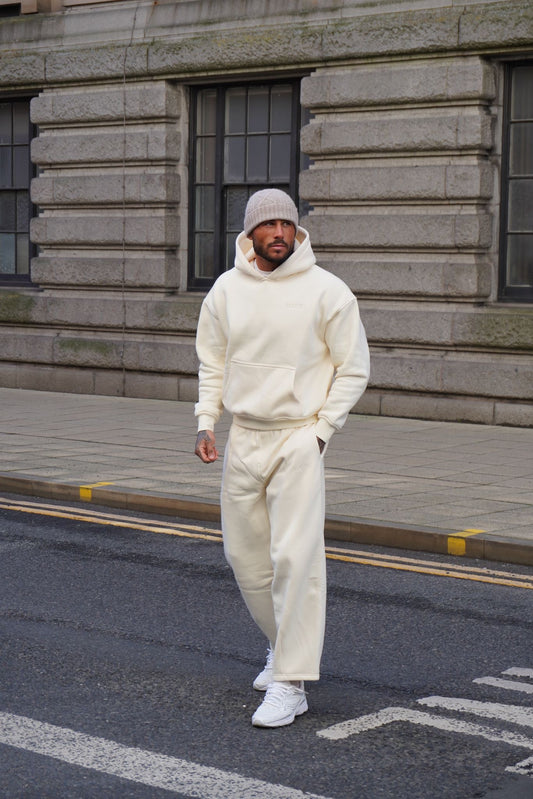 Classic Beige Hoodie - 440GSM Heavyweight Cotton - Relaxed Fit