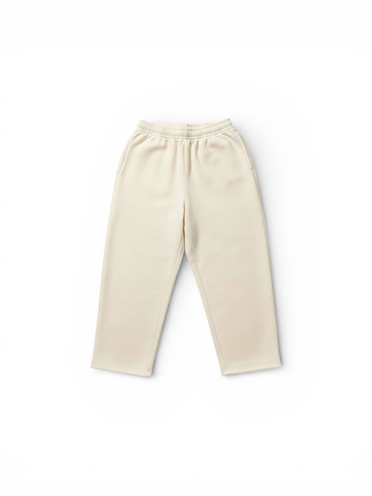 Classic Beige Joggers - 440GSM Heavyweight Cotton - Relaxed Fit